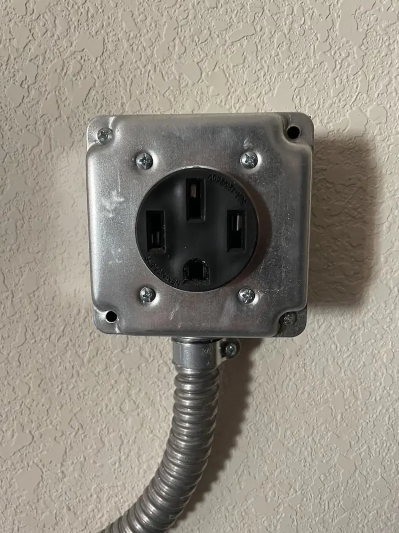 NEMA 14-50 outlet installed for Smart Home Electrical in Moss Bluff
